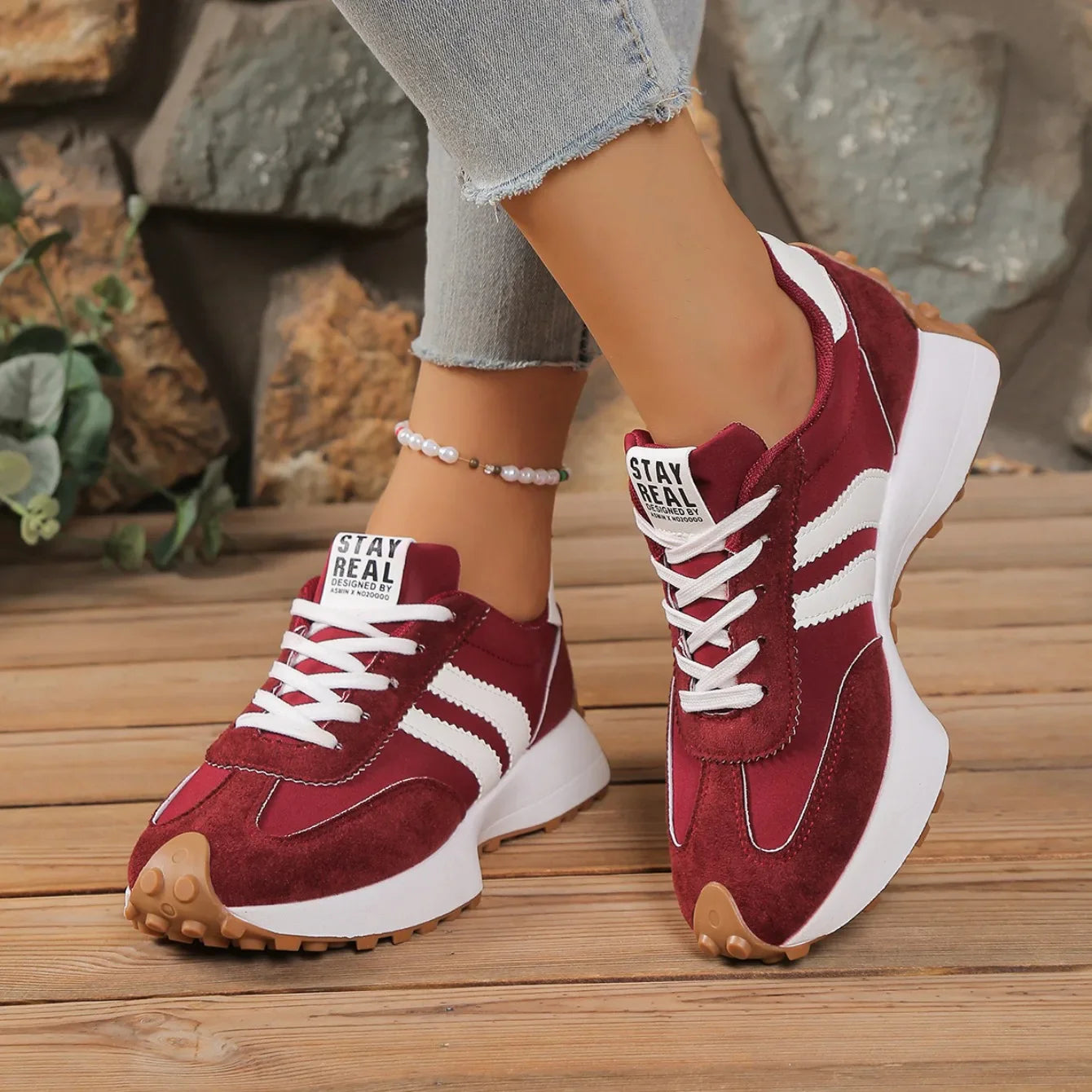 Women Sneakers Retro Casual Flat Bottom Round Toe Sports Shoes Spring Autumn New Style Versatile Fashionable Designer Shoes