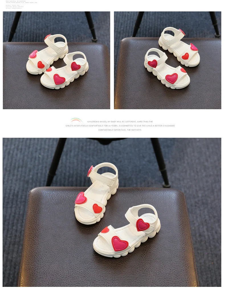 Sandalias New Children Sandals for Girls Korean Fashion Open Toe Anti Slip Beach Sandals Casual Comfortable Soft Sole Kids Shoes