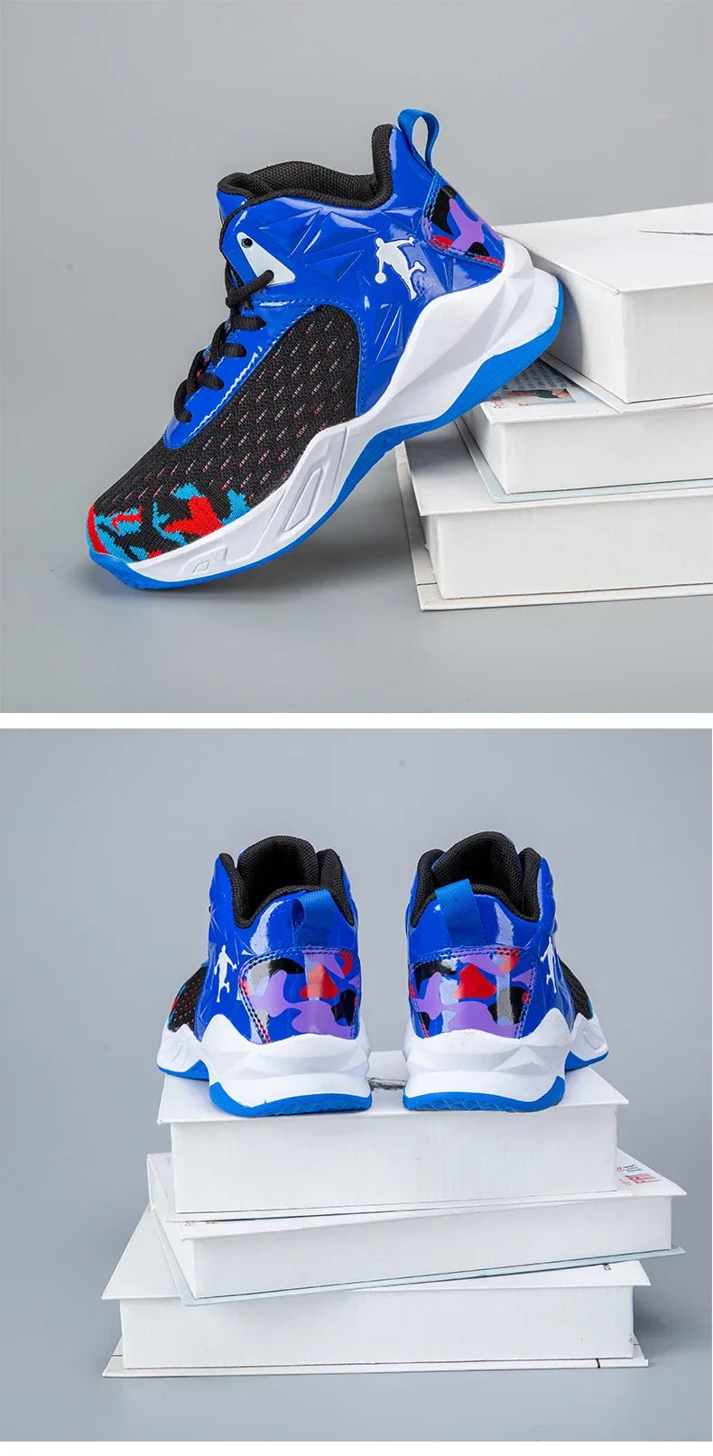 Boys Brand Basketball Shoes Kids Sneakers Thick Sole Non-slip Children Sports Shoes Child Boy Basket Trainer Shoes Girls
