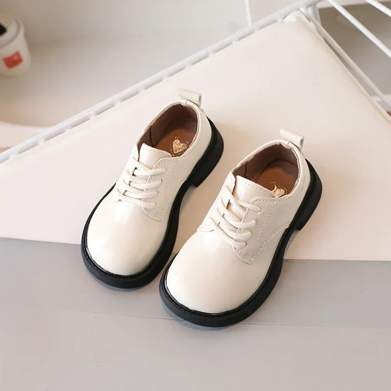 Children Shoes School Uniform Versatile Kids Leather Shoes Black Causal Boys Girls Fashion Performance Flat Shoes Simple Trend