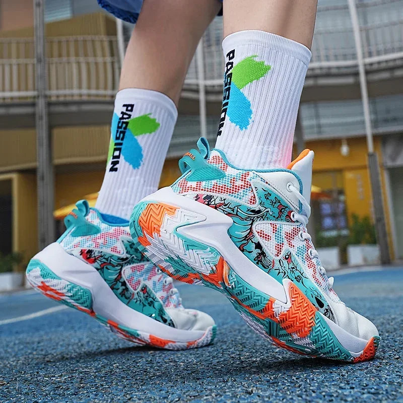 Men Basketball Shoes Light Sports Shoes Non-slip Trainer Women Unisex Breathable Athletic Outdoor Unisex High Quality Sneakers
