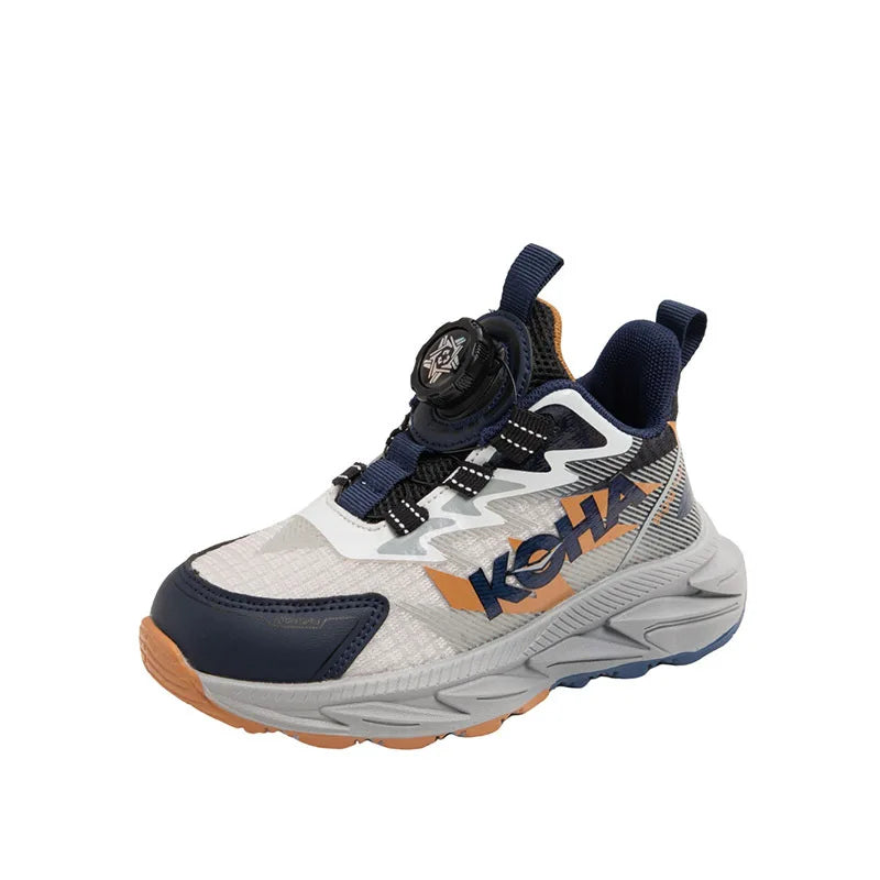 Boys Running Shoes with Rotating Buttons Breathable Comfortable Dad Sneakers Kids Sports Shoes for Autumn Season New Arrival