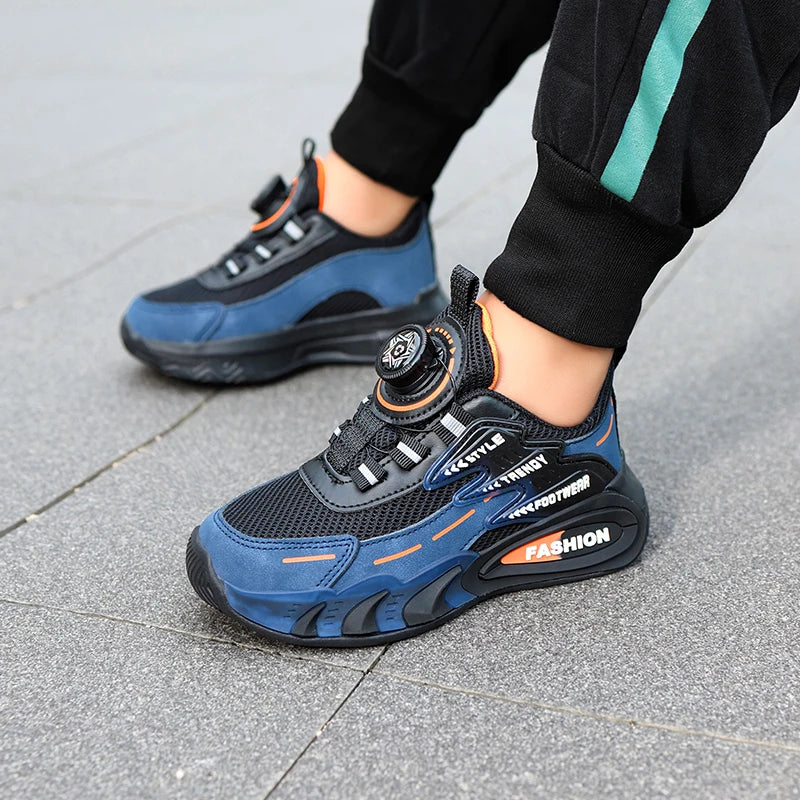 2025 Autumn Kids Sneakers Mesh Boys Sports Shoes Breathable Running Shoes Lightweight School Casual Walking Outdoor Tenis Shoes