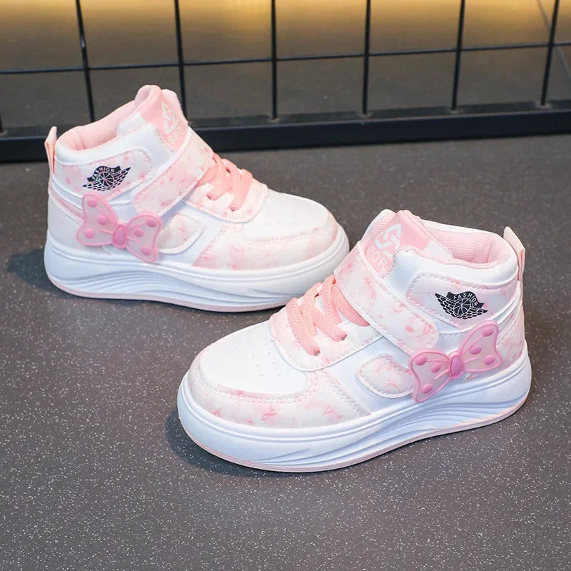 2025 Children's SneakersGirls Casual Shoes Student Shoes Anti-slip Teen Sport Pink Blue Shoes Size 26-37