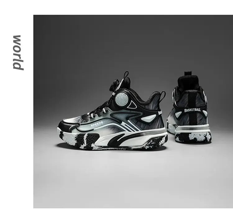 Boys Basketball Shoes Training Running Sports Sneakers Spring Autumn New Style Middle Large Children Boy Knob Movement Footwear