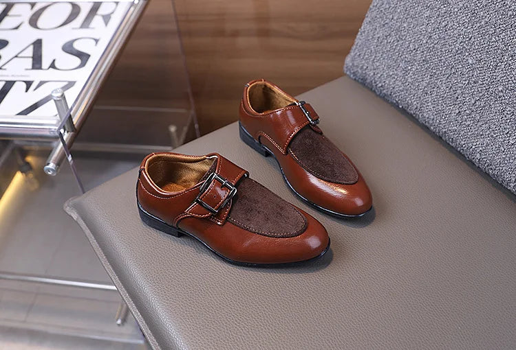 Fashion Girl Shoes 2025autumn New British Style Kid Formal Leather Shoe Simple Girls Casual Shoes Versatile Boy Performance Shoe