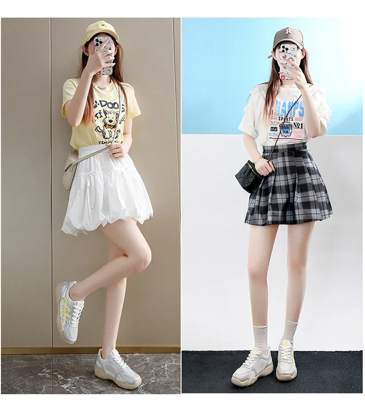 Women's Shoes Casual Platform Shoes Women Round Toe Lace-Up Tennis Vulcanized Sneakers New Style Korean Couple Elderly Shoes