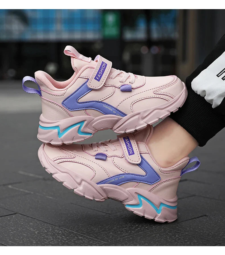 Fashion Children Sneakers Boys Shoes Leather Pu Kids Shoes School Casual 6 To 12 Years Sports Tennis Sneakers for Girls