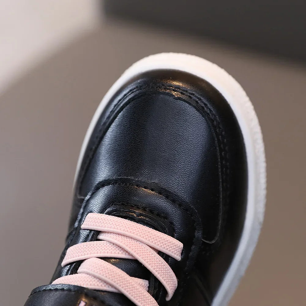 Children's Sports Shoes 2024 Spring and Autumn New Cute Girls' Sneakers Versatile Soft Breatheable Hook & Loop Fashion Kids Shoe