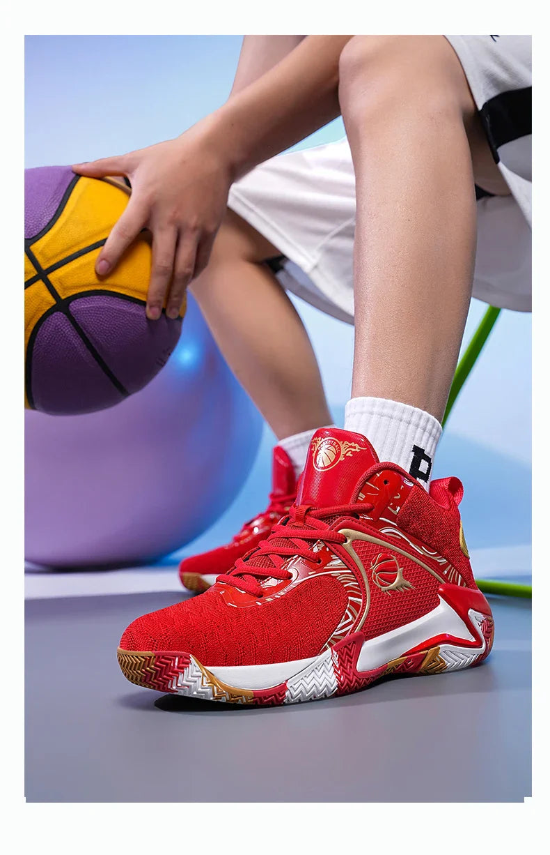 New Men's Basketball Shoes Cushion Anti Slip Sports Shoes Fitness Training Shoes Male Basketball Boots Tenis Sneakers Size 39-48