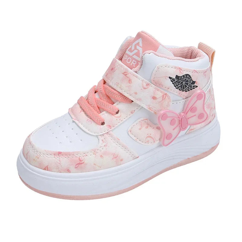 2025 Children's SneakersGirls Casual Shoes Student Shoes Anti-slip Teen Sport Pink Blue Shoes Size 26-37