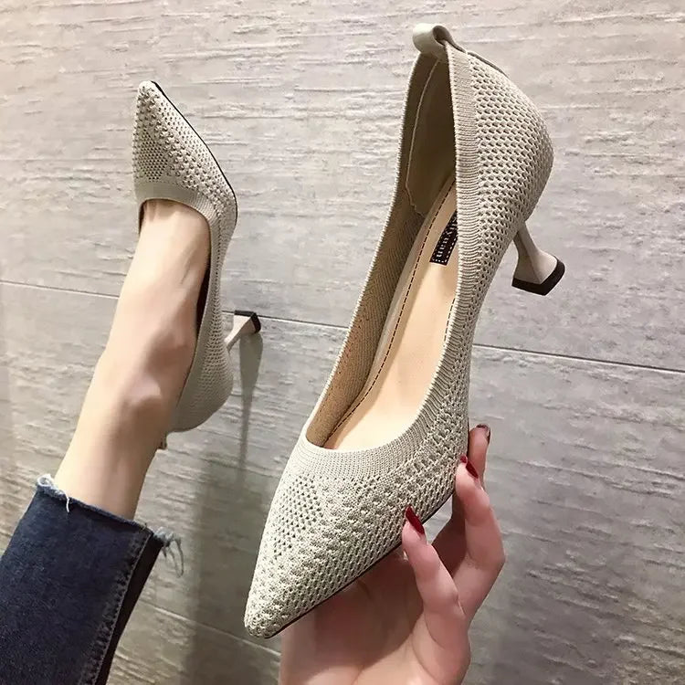 Women Pumps Summer Shoes Thin High Heels Sexy Pointed Toe Slip-on Wedding Party Brand Fashion Shoes For Lady Female Mujer
