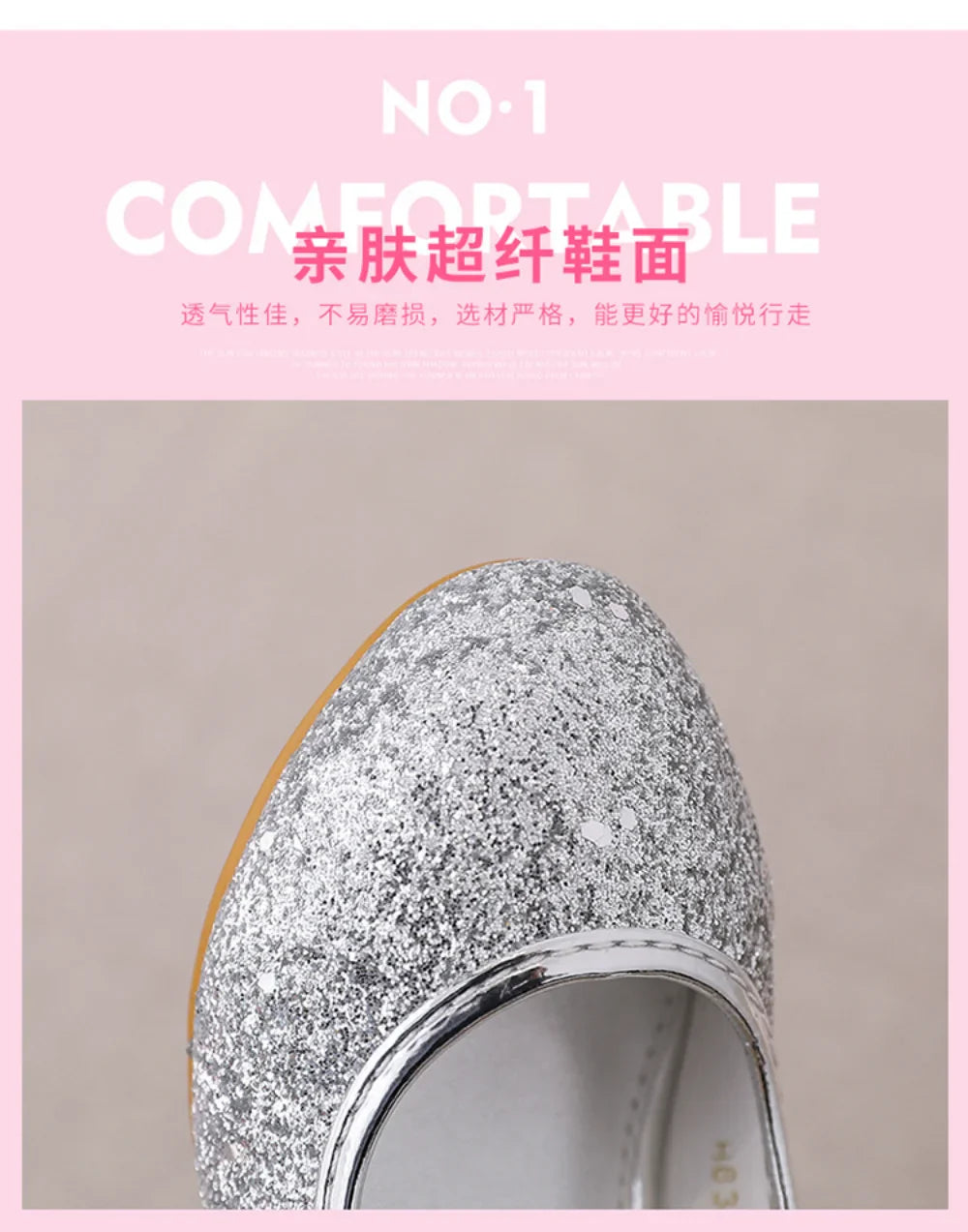 Fairy Girl High Heels Princess Shoes Halloween Cosplay Kids Shiny Sofia Cinderella Aurora Rapunzel Party Dress Up Leather Shoe