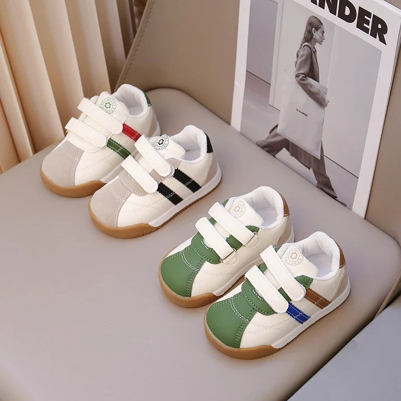 Boys Baby Shoes Four Seasons Models Soft Boys Girls Argyle Shoes 0-6 Years Old Green Children's Single Shoes Small Kids Sneakers