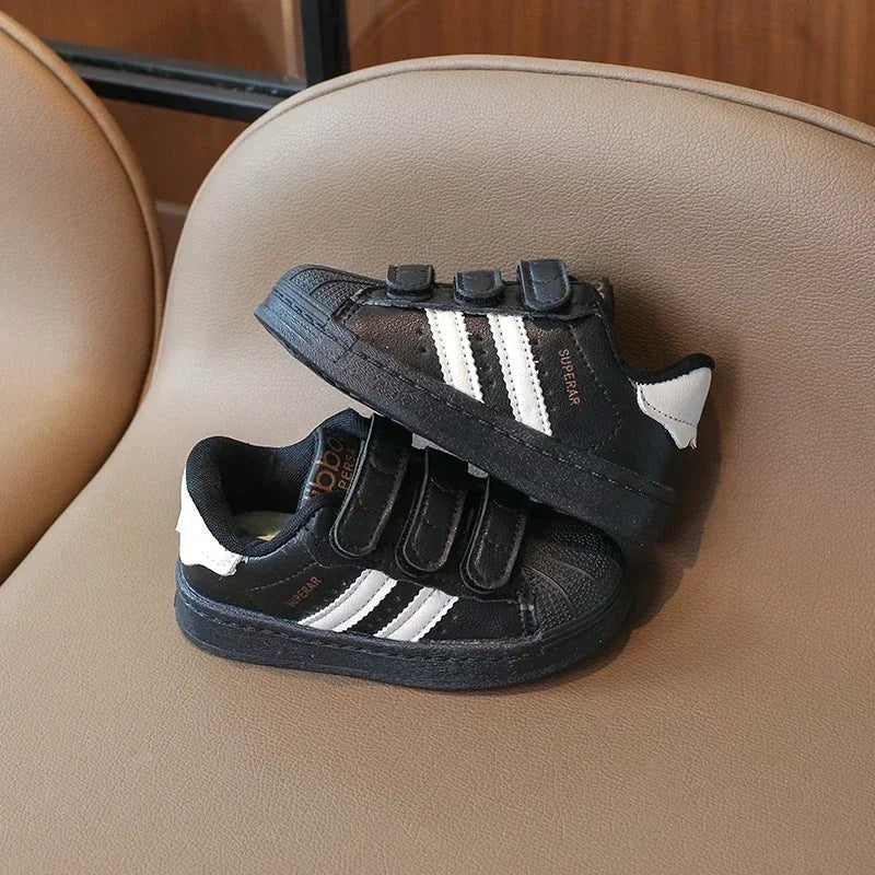 Children's Sneakers Kids Fashion Design White Non-slip Casual Shoes for Boys Girls Hook Breathable Sneakers Toddler Outdoor Shoe