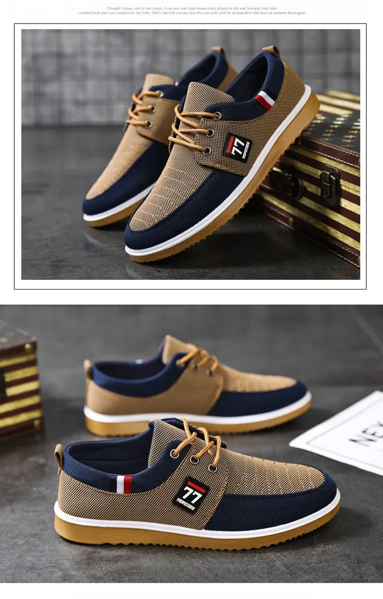 Sneakers Shoes for Men Canvas Shoes Breathable Beef Tendon Bottom Casual Vulcanized Shoes Work Footwear Tenis Masculino2024 (Available)