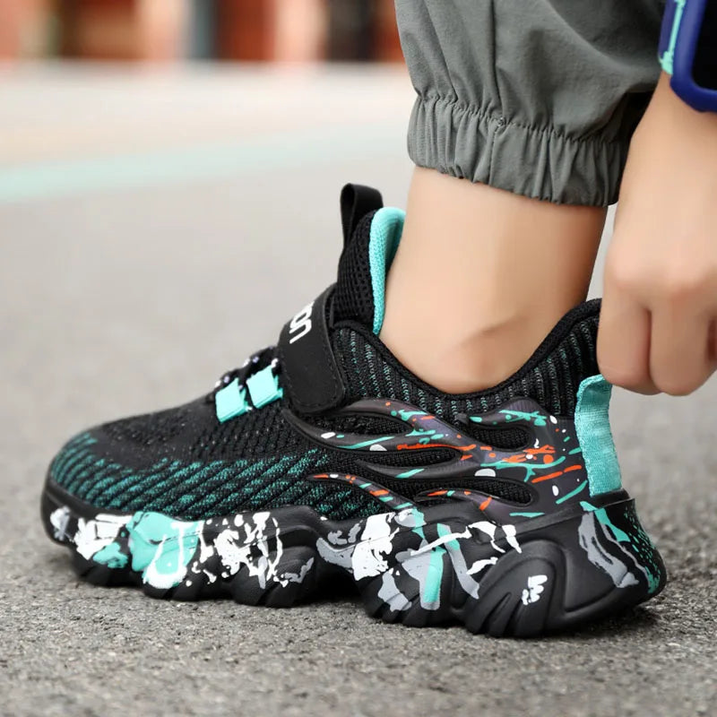 Spring Autumn Children Fashion Sports Shoes Outdoor Sneakers Boys Girls Breathable Leisure Trainers Kids Casual Sneaker