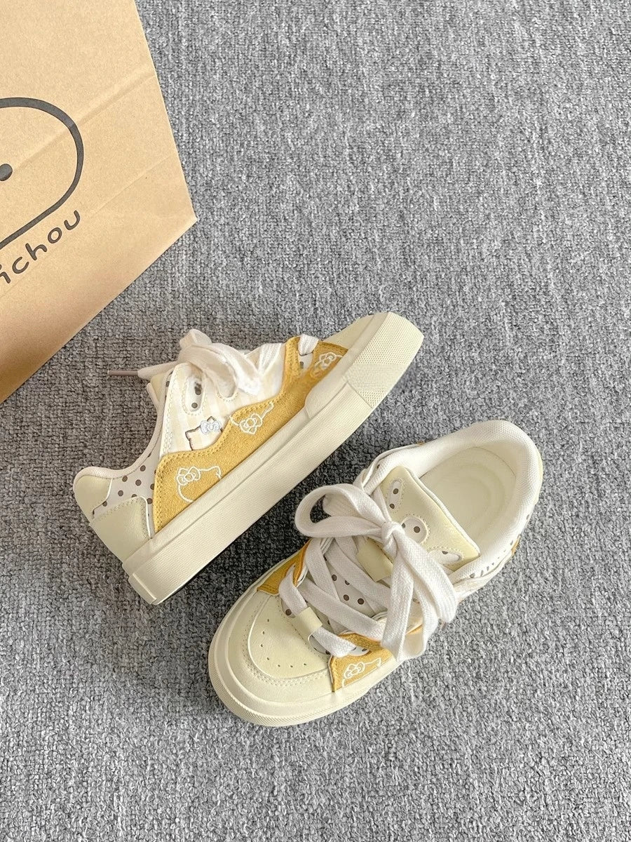 2025 New Women's Casual Flat-soled Sports Shoes Cute Patterns Trainers Ladies Sneakers Breathable Star Women Sneakers