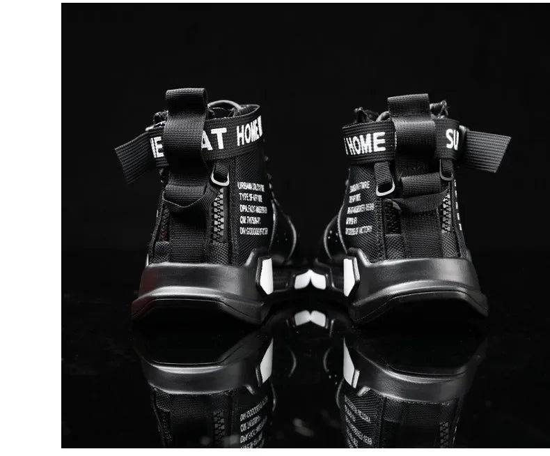 Mens Casual Sneakers High-tops Sneakers Trendy Boys Basketball Sports Tennis Shoes Outdoor Off-road Shoes Couple Sneakers