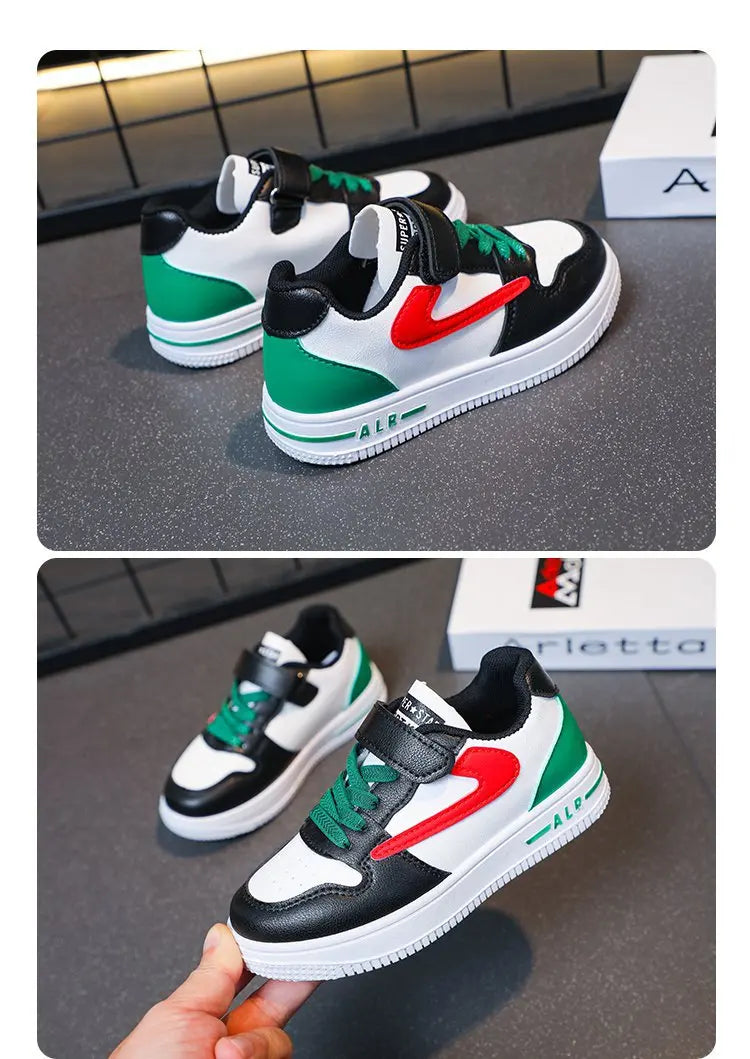 Boys' Single Shoes 2025 Spring Autumn New Breathable Color Block Board Shoes for Kids Sports Casual Sneakers