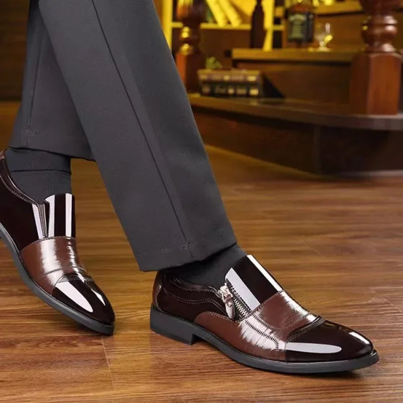 Shoes for Men Shoes Leather Shoes Business Dress Shoes All-Match Casual Shock-Absorbing Wear-Resistant Footwear Chaussure Homme (Available)