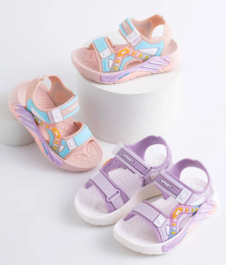Summer Kids' Sandals Unisex Soft Bottom Casual Beach Shoes for Primary School Students Boys & Girls