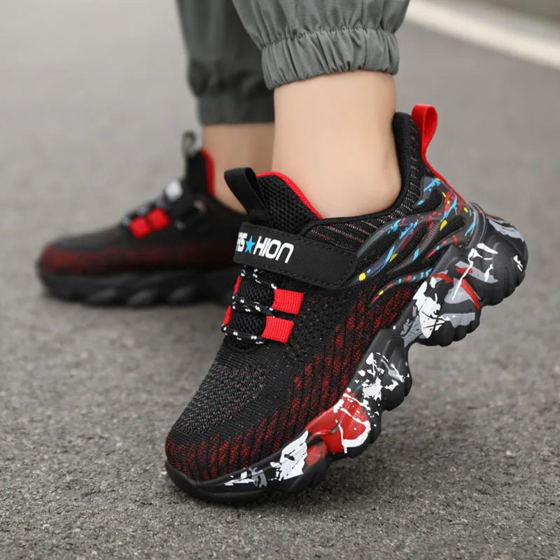 Spring Autumn Children Fashion Sports Shoes Outdoor Sneakers Boys Girls Breathable Leisure Trainers Kids Casual Sneaker