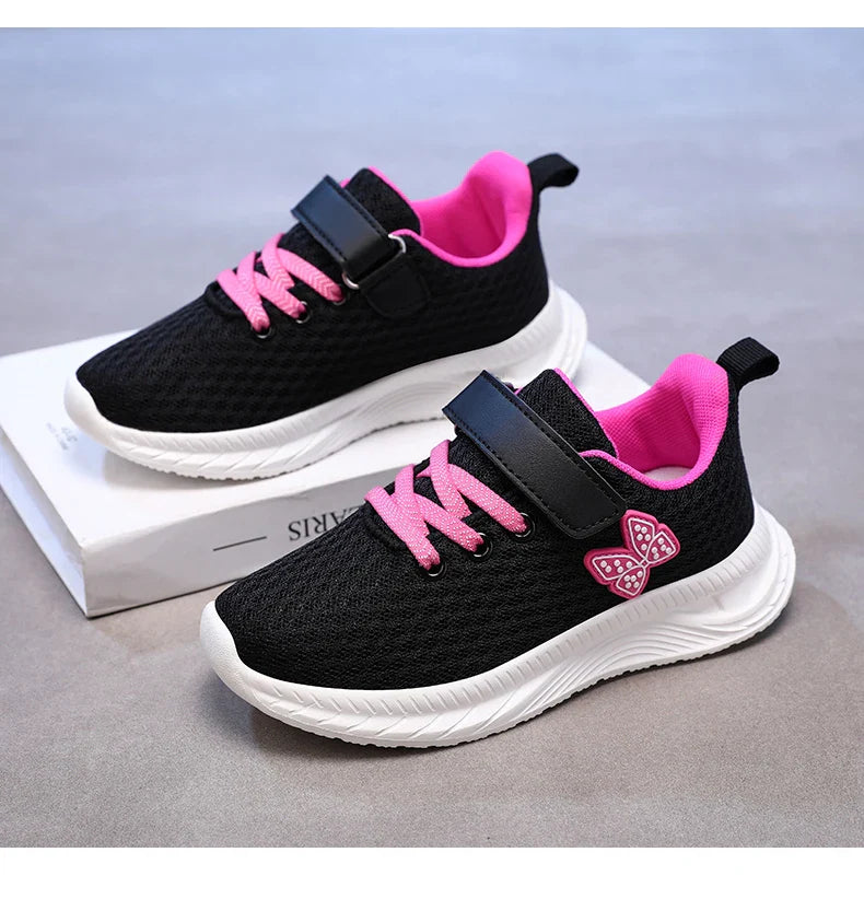 Girls' Breathable Mesh Sneakers with Bowknot Anti - Slip Casual Running Shoes for Kids Summer Sale Children's Sports Shoes