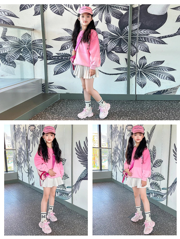 Fashion Versatile Sneakers for Girls 2026 New Autumn Toddler Running Shoes Soft Sole All-day Comfort Kids School Sports Sneakers