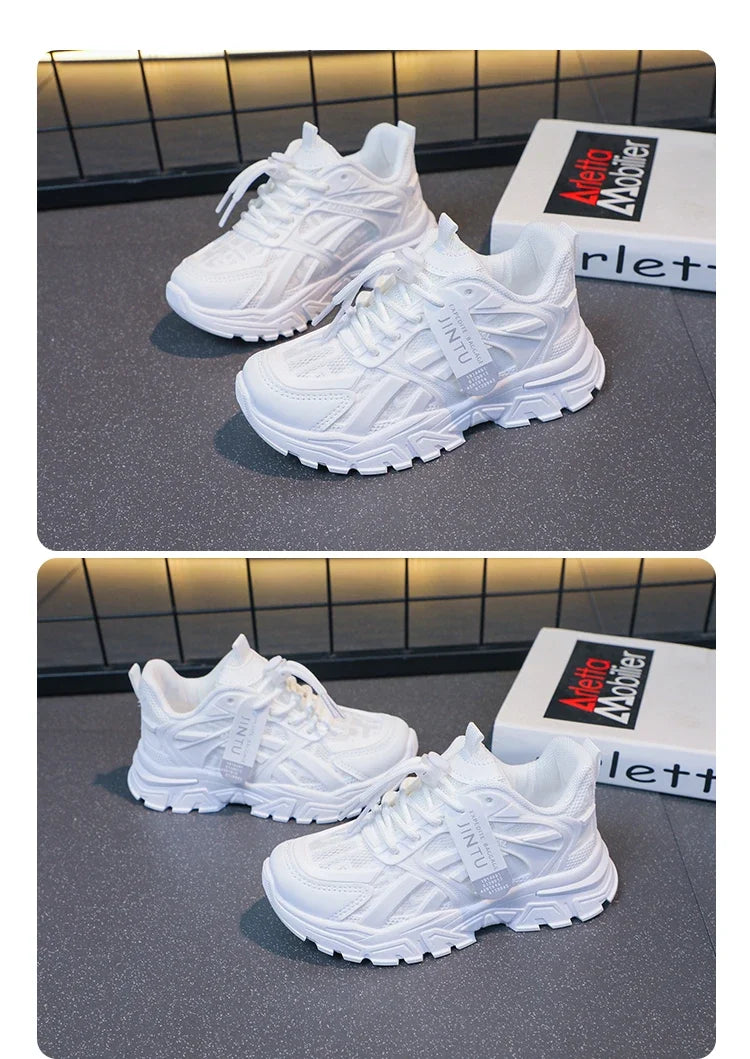 Girls Sneakers  Children Casual Shoes Mesh Platform Designer Tennis Sneaker 6 To 12 Years Kids Sports Shoe for Girl