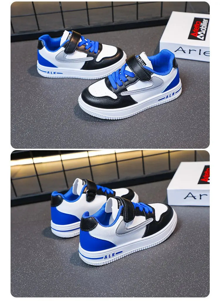 Boys' Single Shoes 2025 Spring Autumn New Breathable Color Block Board Shoes for Kids Sports Casual Sneakers