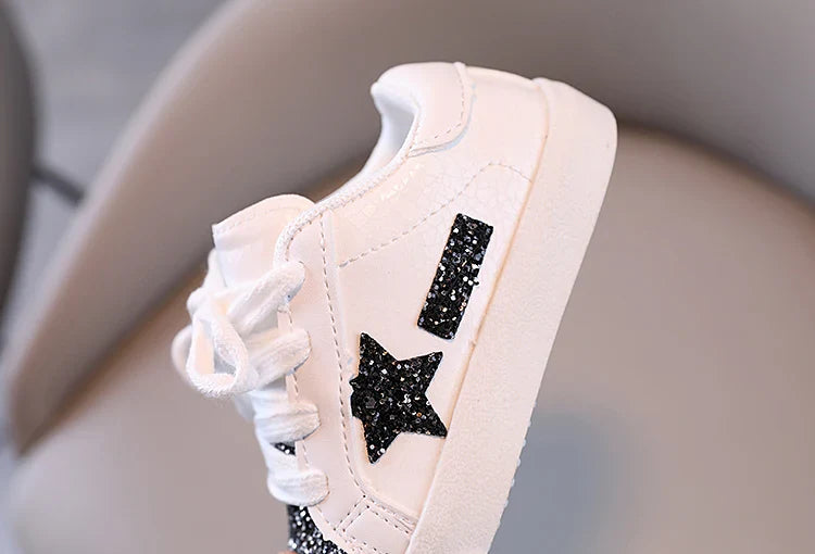 Girls' Shoes 2025 Spring New  Casual Versatile Little Girls  Star sneakers Spring and Autumn Children's Sports Shoes