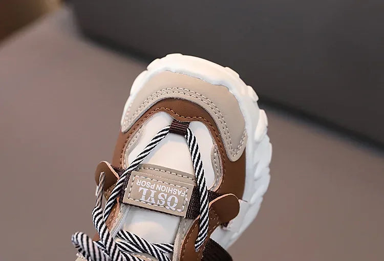 New Arrival Children Sneakers Pretty Silhouette Girl Running Shoes Pink Black Khaki Trendy Kids Shoes Boys Training Shoes