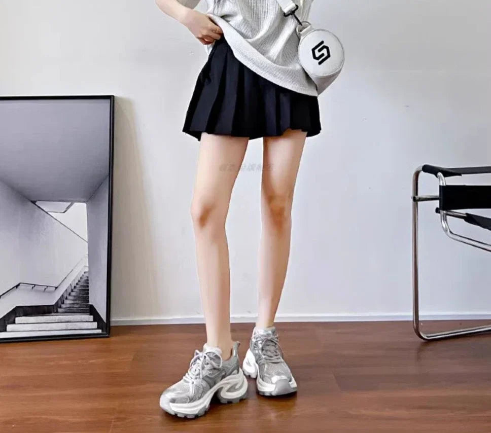 Athletic Woman Footwear 2025 New Sneakers Sports Designer Luxury Vulcanized Shoe Trends On Sale Mesh Breathable Shoes for Women