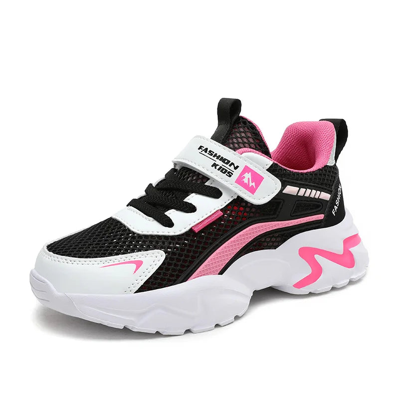 Girls Sneakers Fashion Non-Slip Casual Flat Running Shoes Breathable Lightweight Outdoor Tennis Shoes for Kids