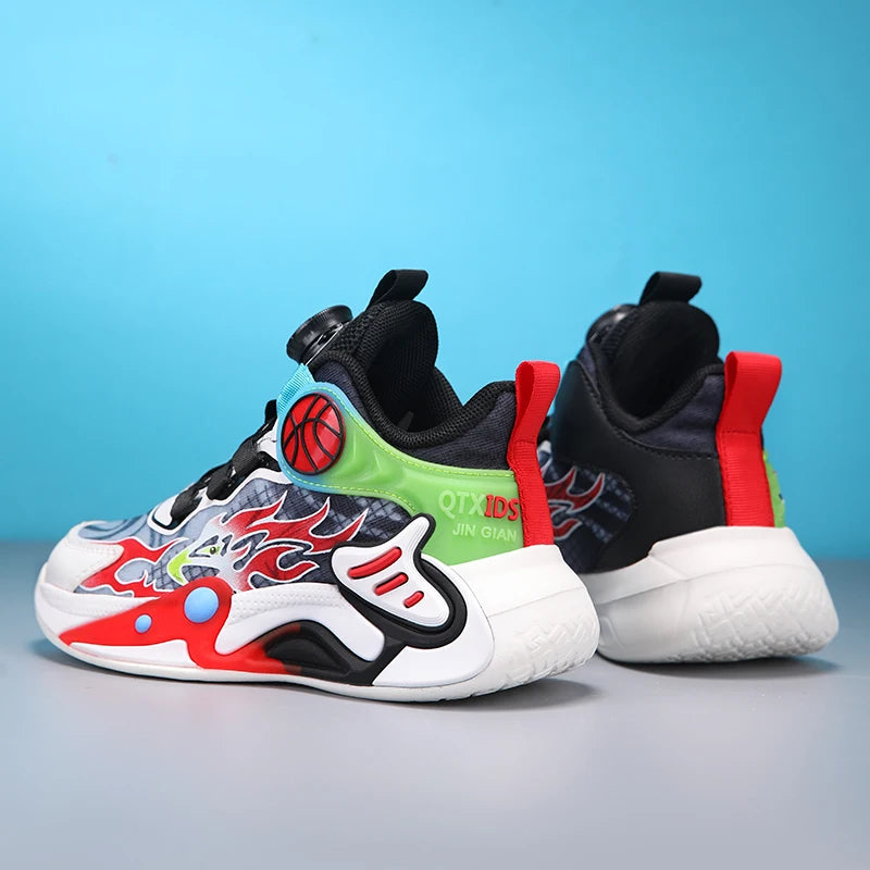 Kids Sneakers Fashion Basketball Shoes for Children Boys Breathable Mesh Sneakers Casual Sports Shoes 2025 New Design Trainers
