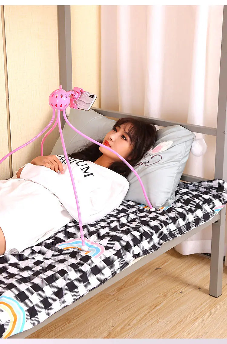 ‌Flexible Octopus Phone Holder Mount Adjustable Bed Desk Stand Hands Free Clip Live Streaming Video Watching TikTok Recording