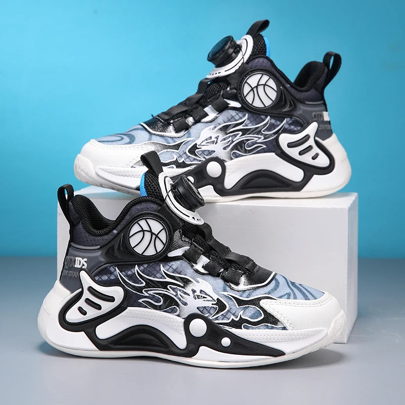 Kids Sneakers Fashion Basketball Shoes for Children Boys Breathable Mesh Sneakers Casual Sports Shoes 2025 New Design Trainers