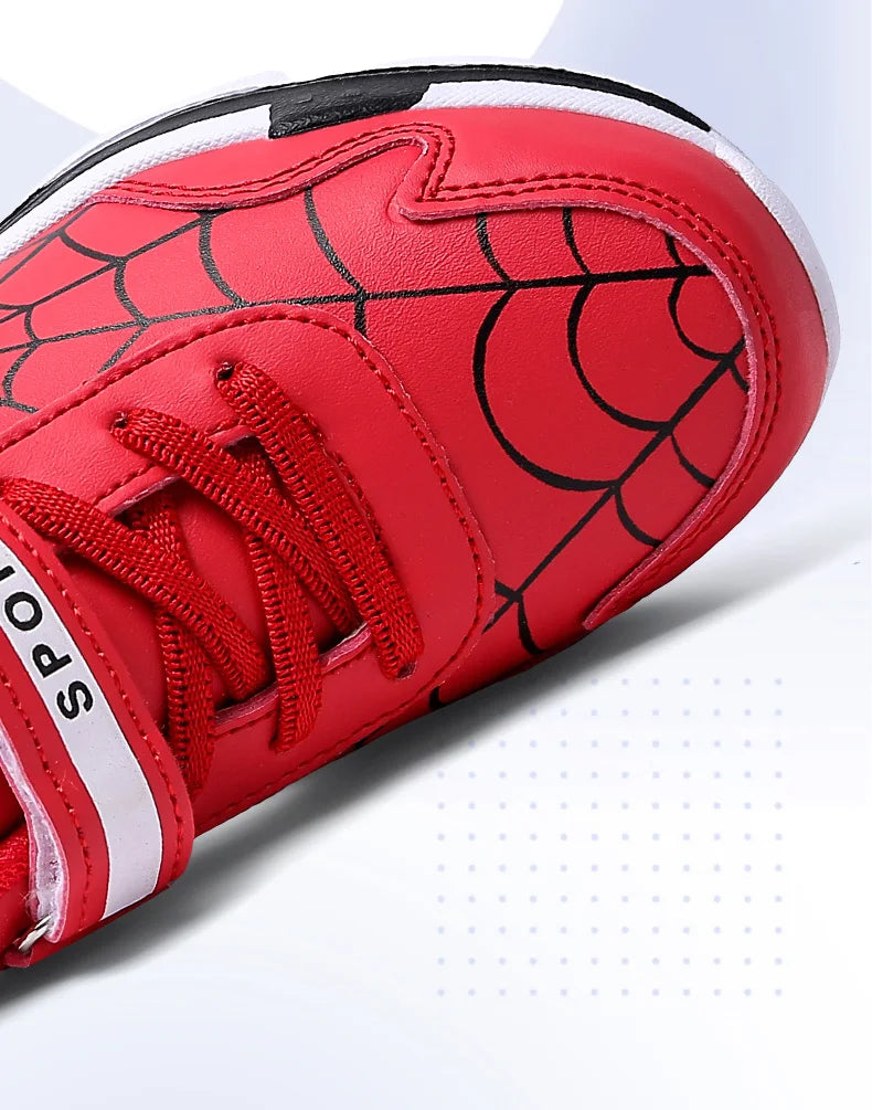 Kids Shoes Boys Sneakers Red PU Leather Children Sneakers New Fashion Casual Fashion Sports Outdoor Running Tennis Shoes for Boy