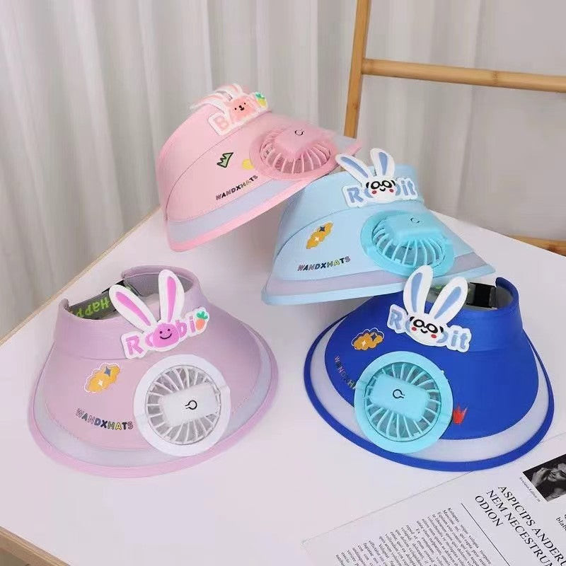 Summer Cap With rechargeable Fan For Kids & Adult (Available)