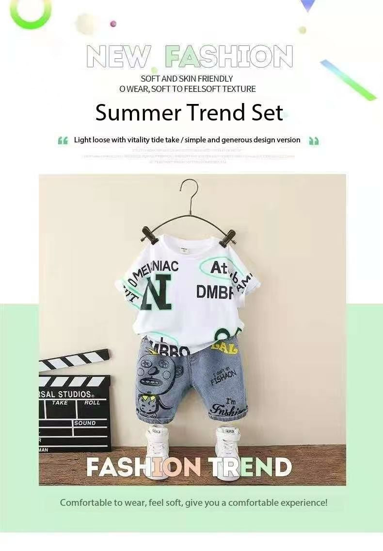 Boys Summer Clothes Handsome Children's Clothing Boys Suits (Available)