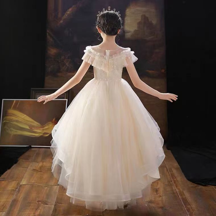 Children's Dress High-end Trailing Princess Dress (Available)