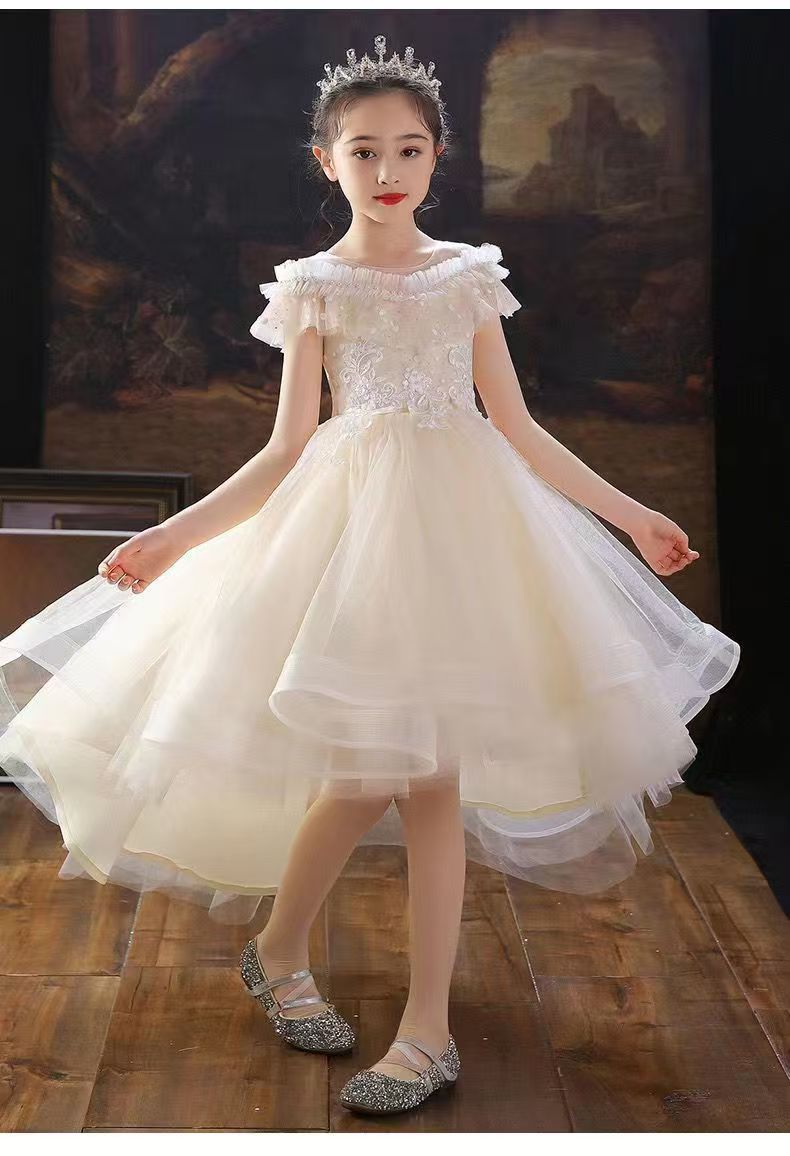 Children's Dress High-end Trailing Princess Dress (Available)