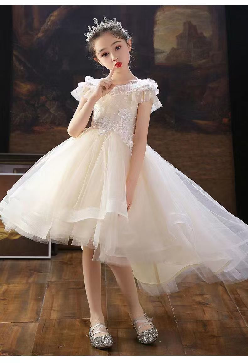 Children's Dress High-end Trailing Princess Dress (Available)