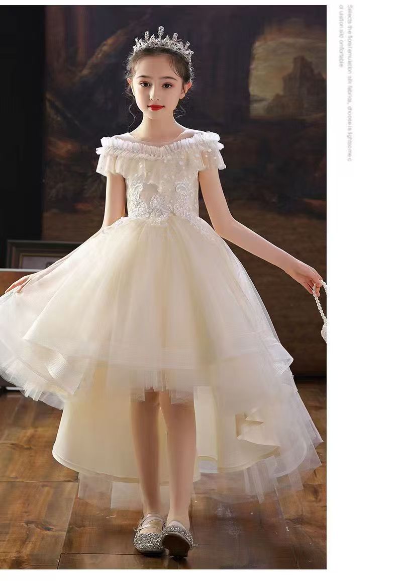 Children's Dress High-end Trailing Princess Dress (Available)