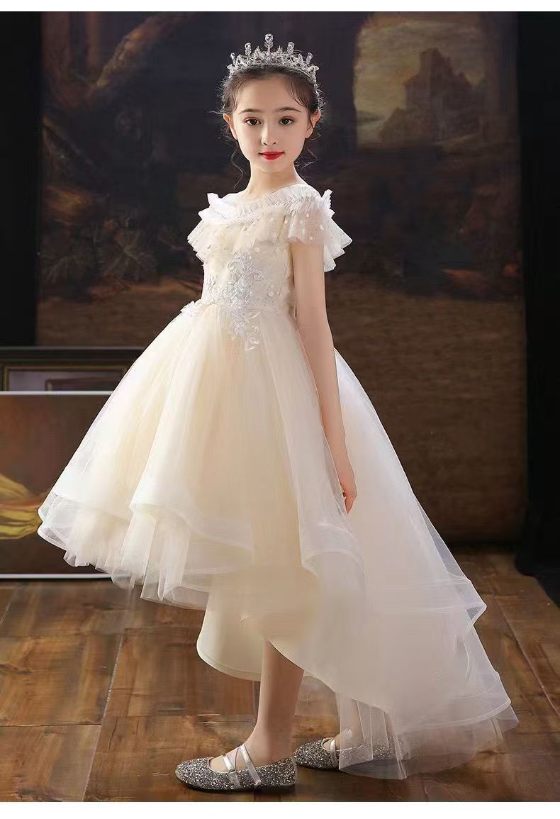 Children's Dress High-end Trailing Princess Dress (Available)