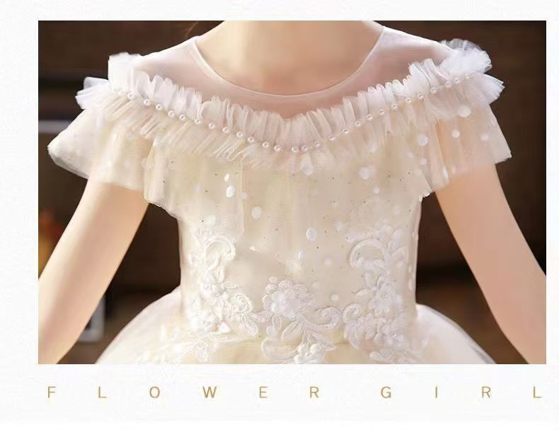 Children's Dress High-end Trailing Princess Dress (Available)