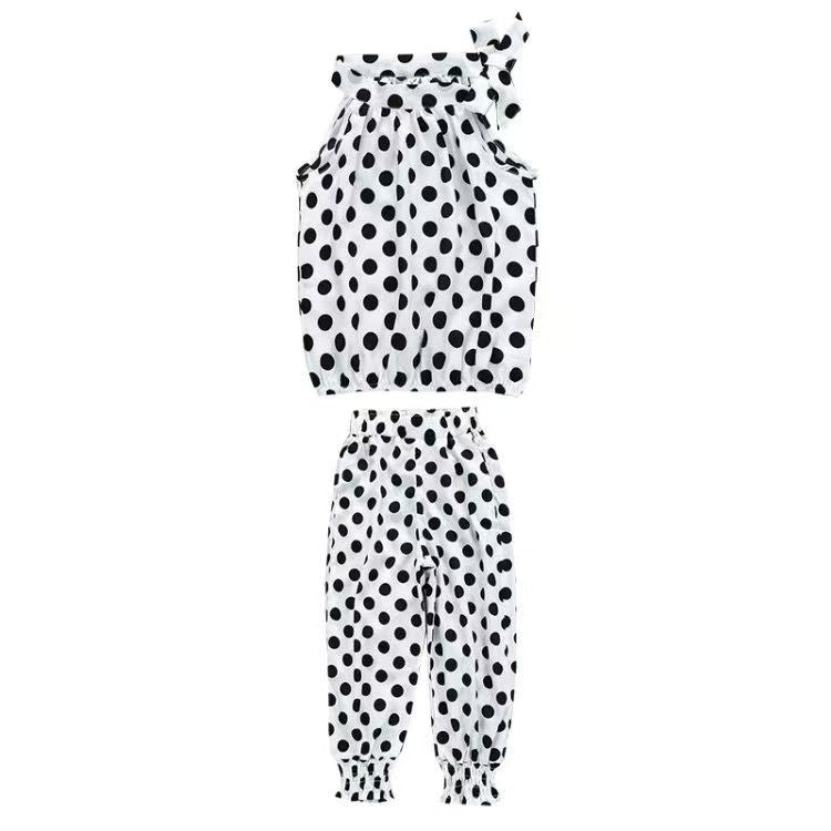 Children's Summer Korean Style Sleeveless Two-piece Set