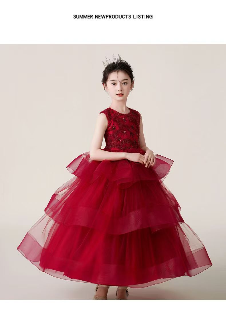 flower Girl Fluffy Gauze Cake Dress (Available)
