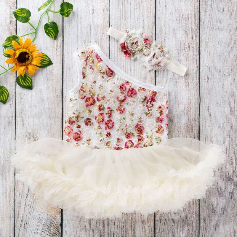 Newborn Spring Clothes Off-shoulder Girls' Dress